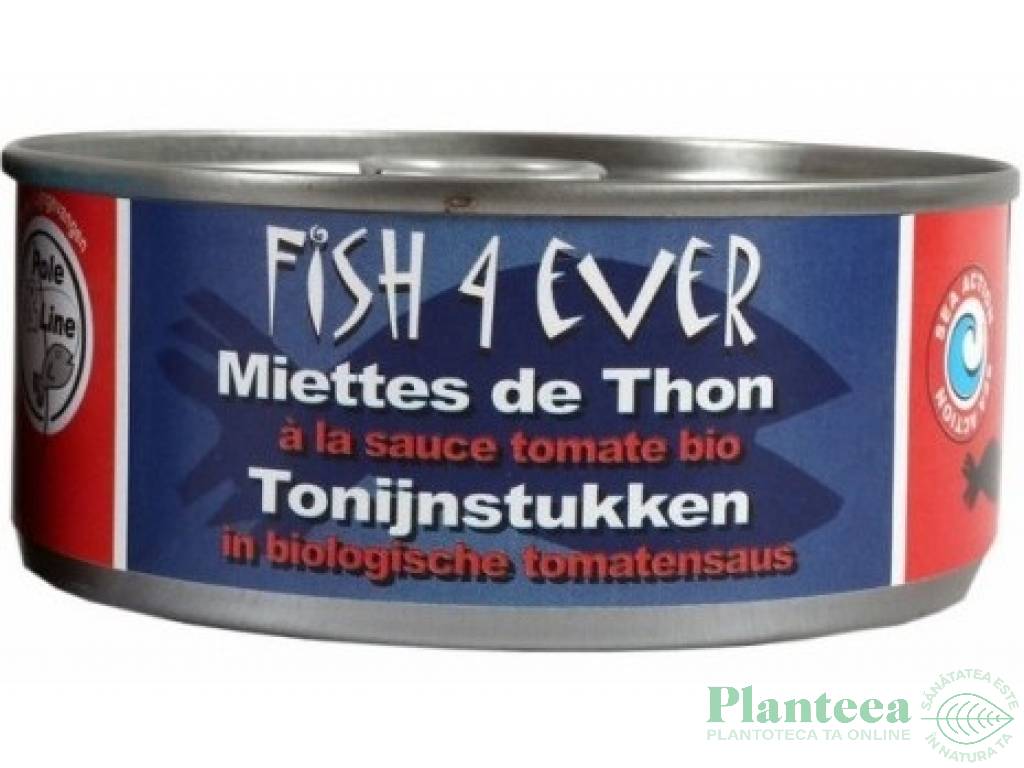 Ton dungat bucati sos tomat 160g - FISH 4 EVER