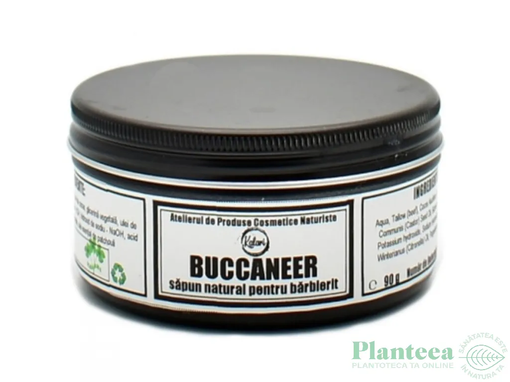 Sapun natural clasic pt barbierit grasime vita Buccaneer 90g - KALARI