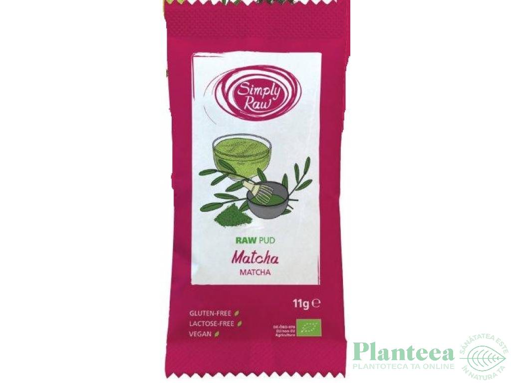 Praf budinca chia matcha raw 130g - SIMPLY RAW