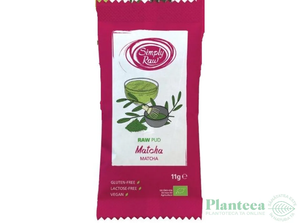Praf budinca chia matcha raw 130g - SIMPLY RAW