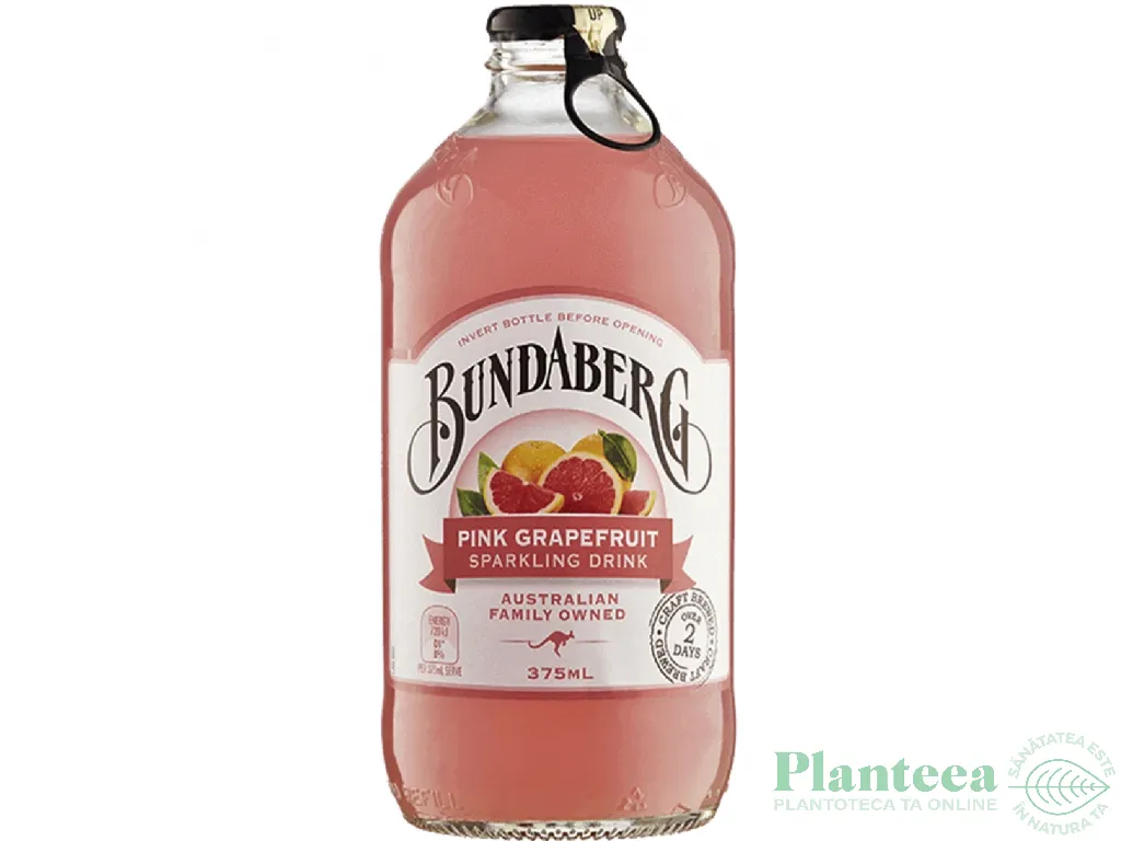 Bautura spumant grepfrut roz fara alcool 375ml - BUNDABERG