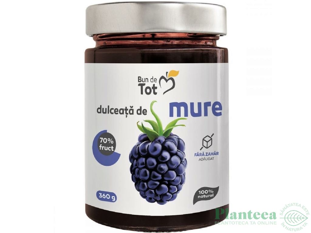 Dulceata mure fara zahar 360g - BUN DE TOT