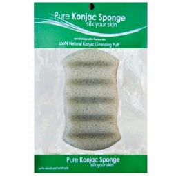 Burete konjac argila verde pt corp piele grasa 13,5cm - PURE KONJAC SPONGE