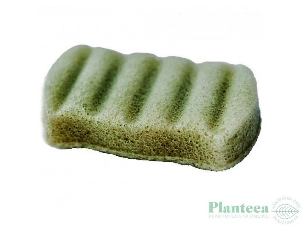 Burete konjac argila verde pt corp piele grasa 13,5cm - PURE KONJAC SPONGE