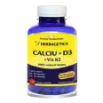 Calciu D3 K2 120cps - HERBAGETICA