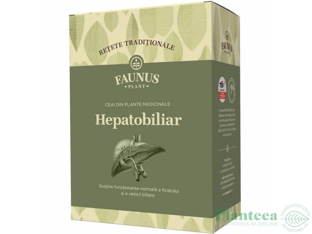 Ceai hepatobiliar Retete Traditionale 180g - FAUNUS PLANT