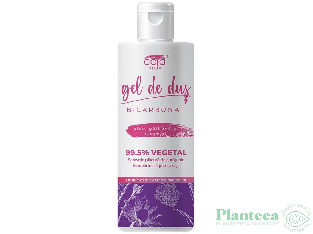 Gel dus 99,5%vegetal bicarbonat aloe galbenele musetel 200ml - CETA SIBIU