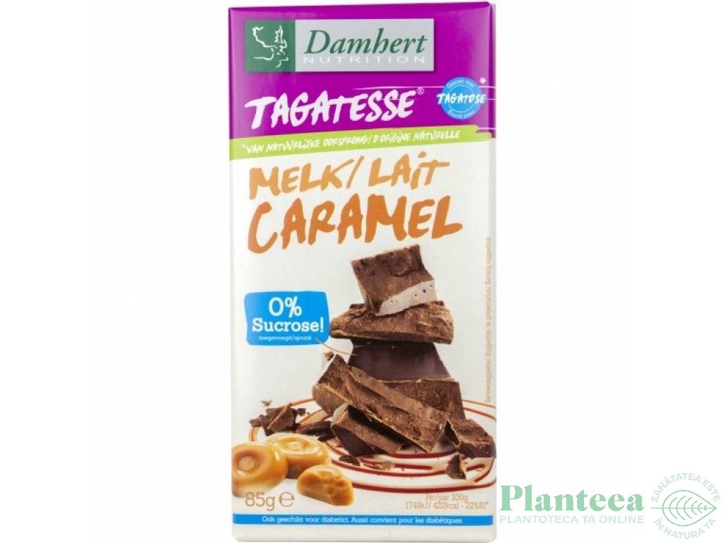 Ciocolata lapte caramel tagatoza fara zahar 85g - DAMHERT NUTRITION