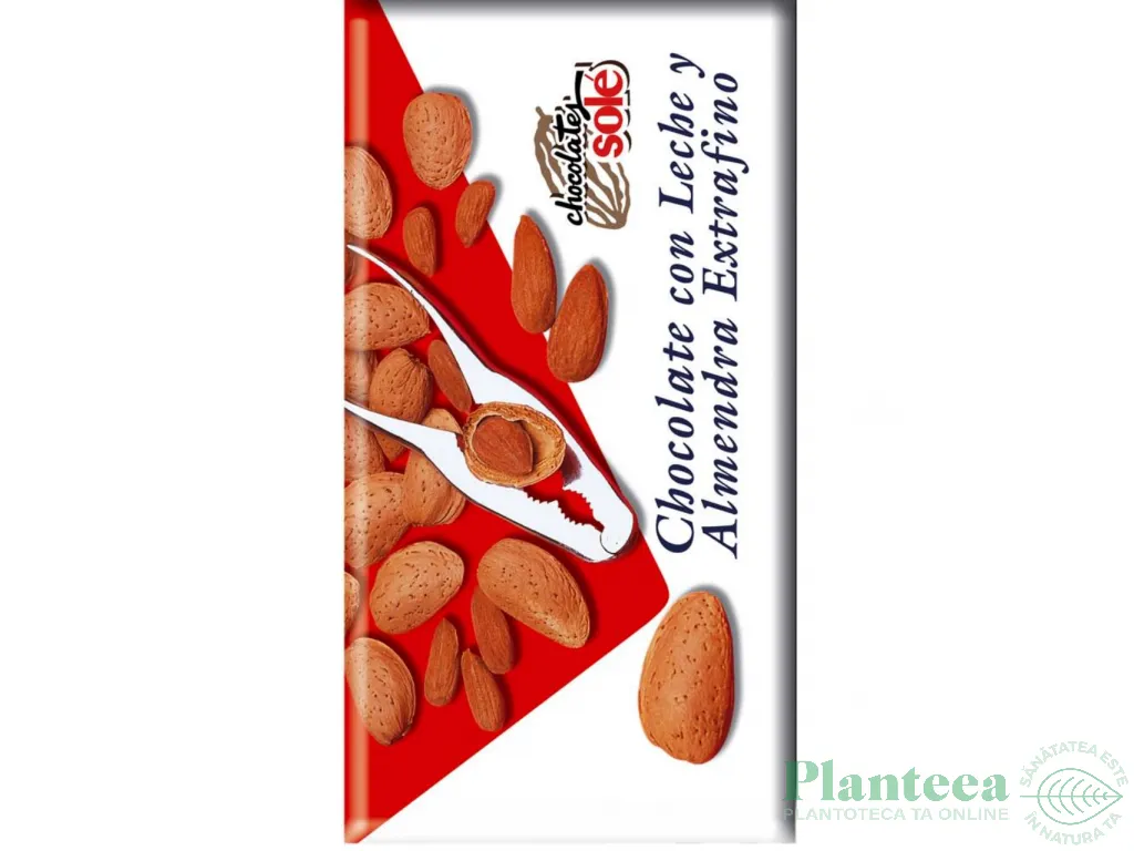 Ciocolata lapte cu migdale 150g - SOLE