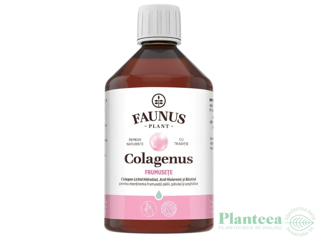 Colagen lichid extracte plante Colagenus frumusete 500ml - FAUNUS
