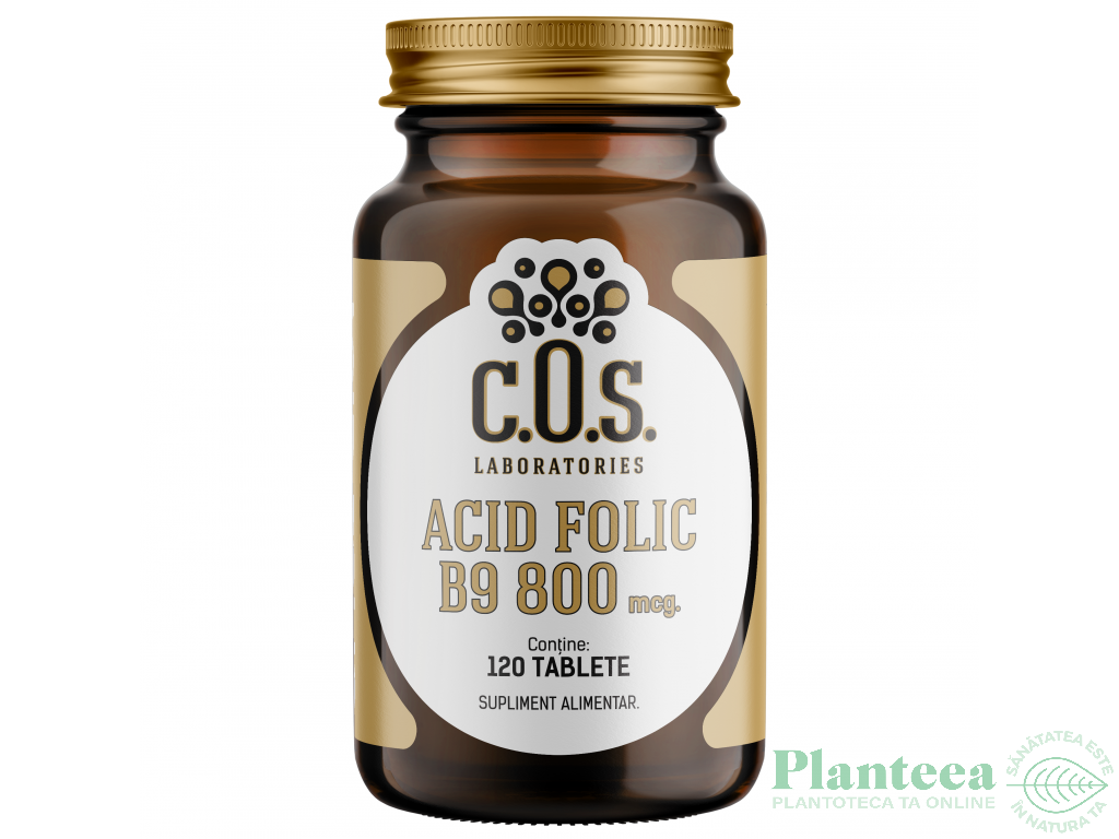 Acid folic [vitamina B9] 800mcg 120cp - COS LABORATORIES