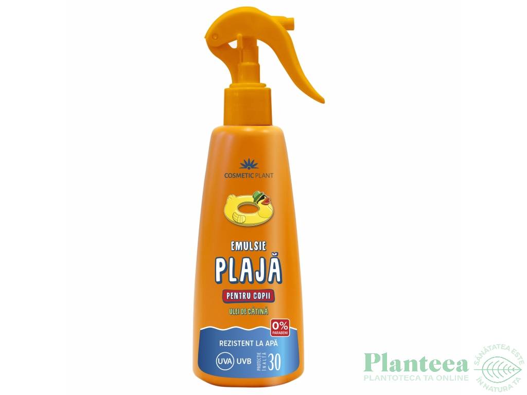 Emulsie plaja copii spf30 ulei catina 200ml - COSMETIC PLANT