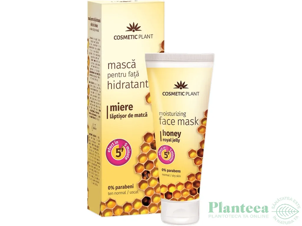 Masca hidratanta miere laptisor matca 50ml - COSMETIC PLANT