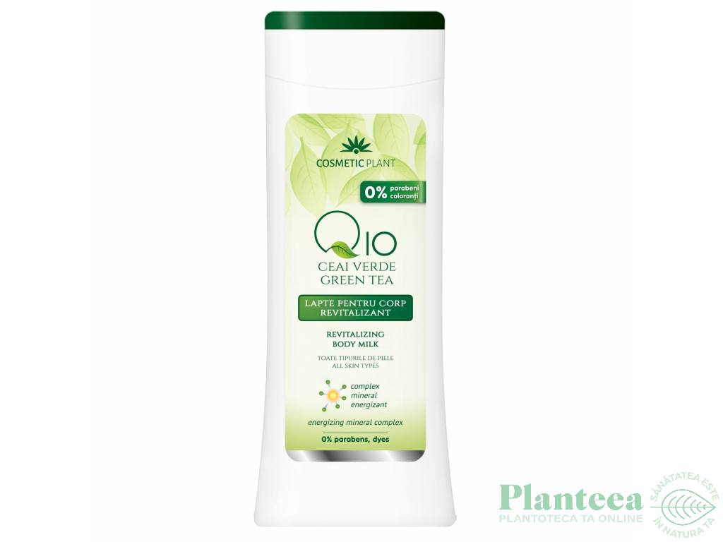 Lapte corp revitalizant Q10 ceai verde 200ml - COSMETIC PLANT