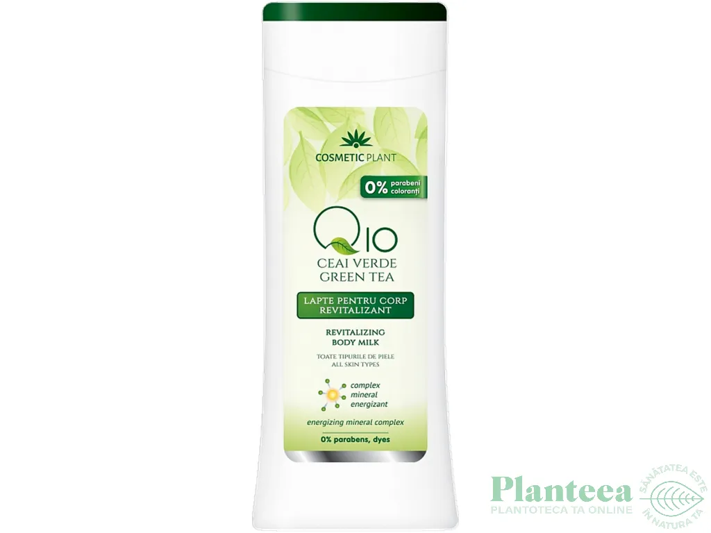 Lapte corp revitalizant Q10 ceai verde 200ml - COSMETIC PLANT