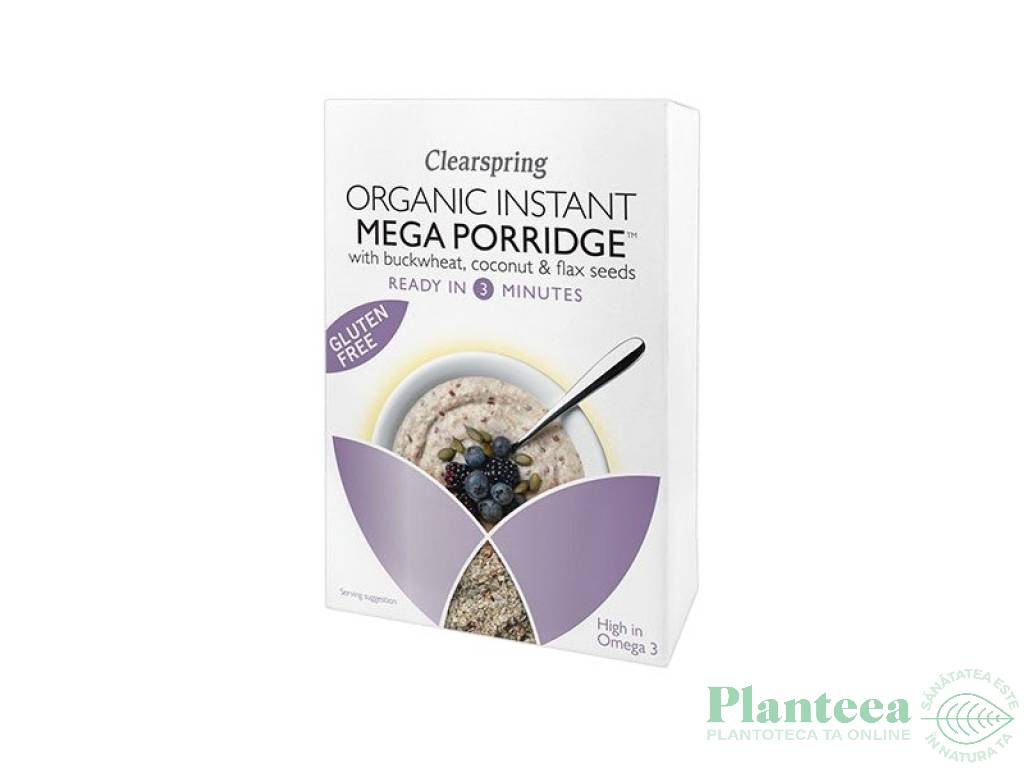 Porridge instant hrisca cocos in Mega eco 160g - CLEARSPRING