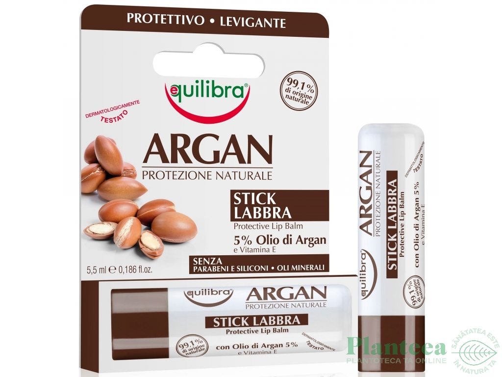 Balsam buze protectiv calmant ulei argan 5,5ml - EQUILIBRA