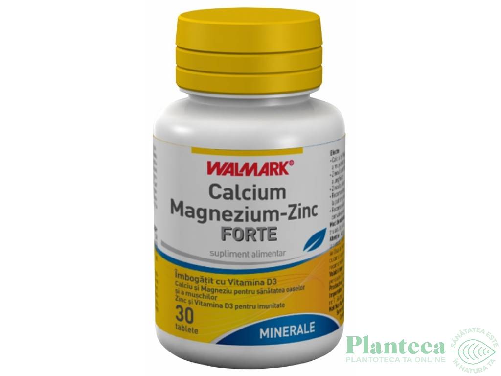 Calciu Mg Zn forte 30cp - WALMARK