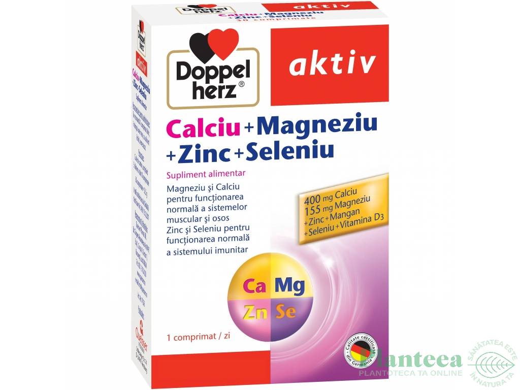 Calciu Mg Zn Se 30cp - DOPPEL HERZ