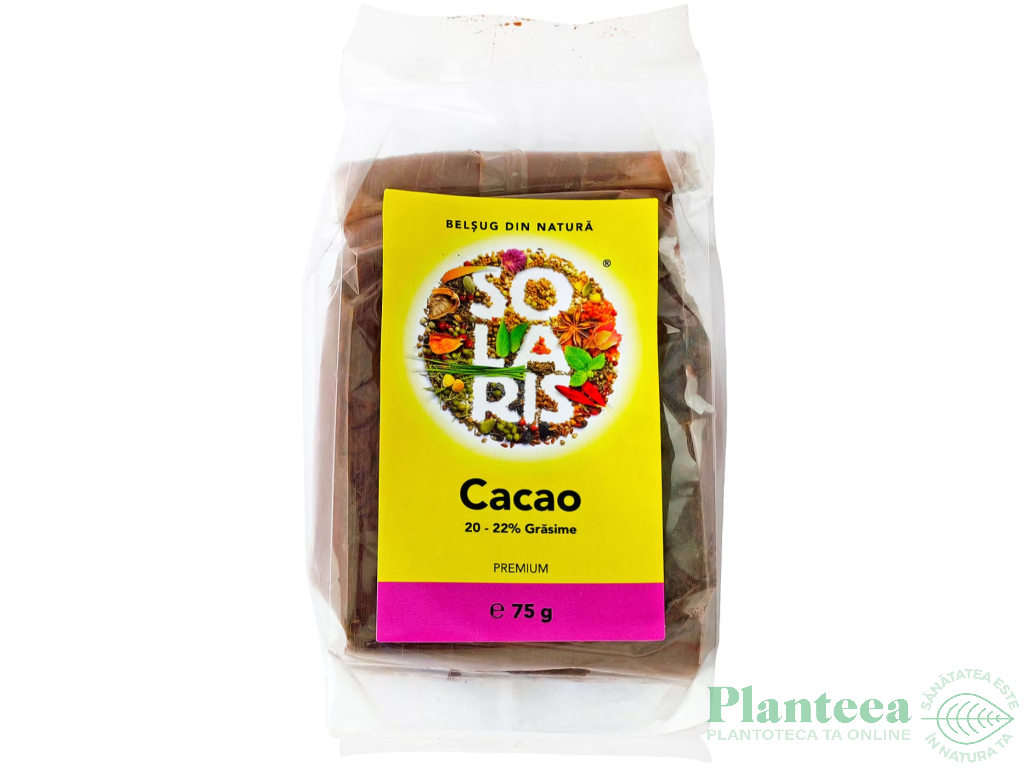 Cacao pulbere 22%grasimi 75g - SOLARIS