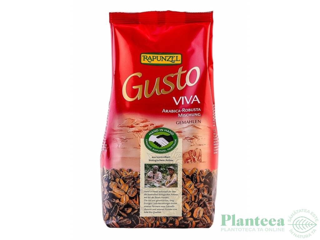 Cafea macinata arabica Gusto Viva eco 500g - RAPUNZEL