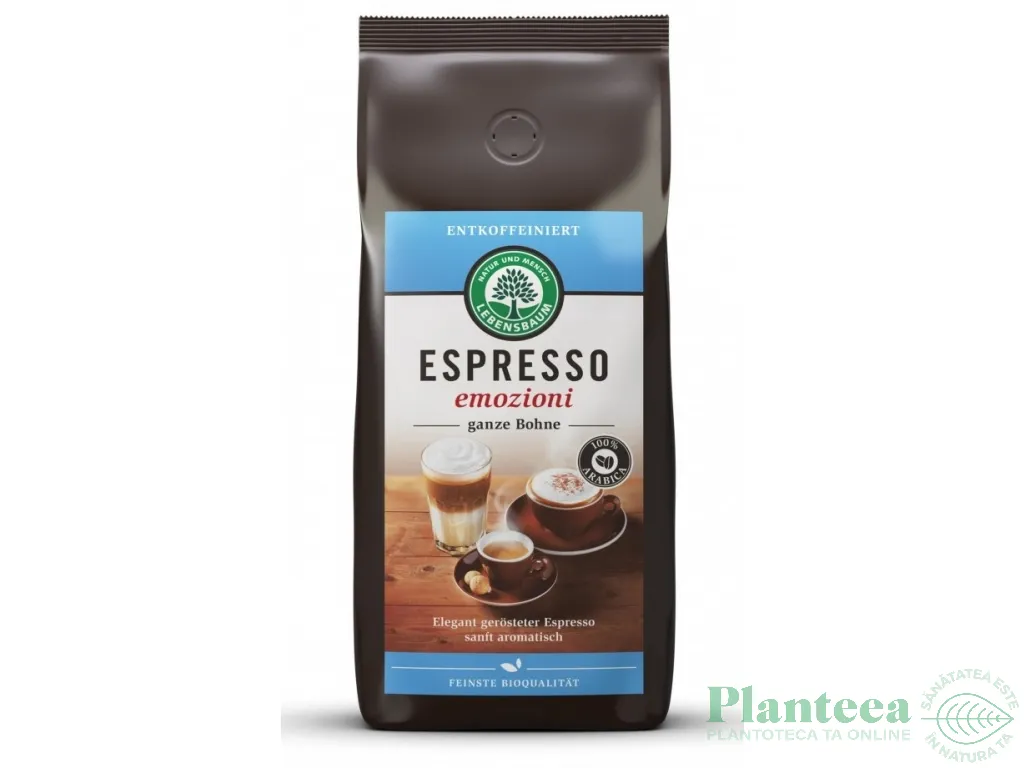 Cafea espresso arabica decofeinizata Emozioni eco 250g - LEBENSBAUM