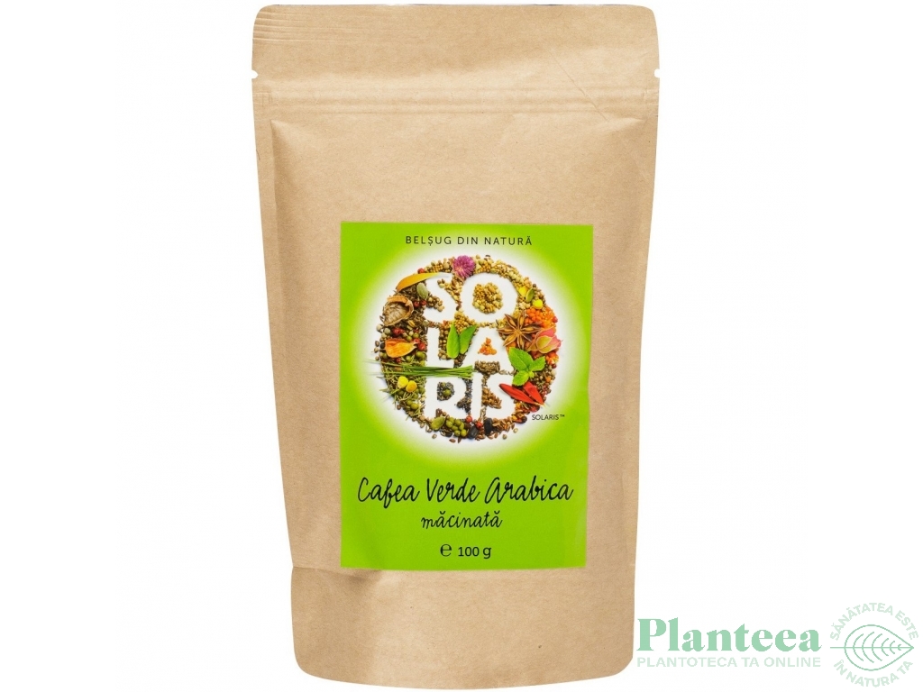 Cafea verde arabica macinata 100g - SOLARIS