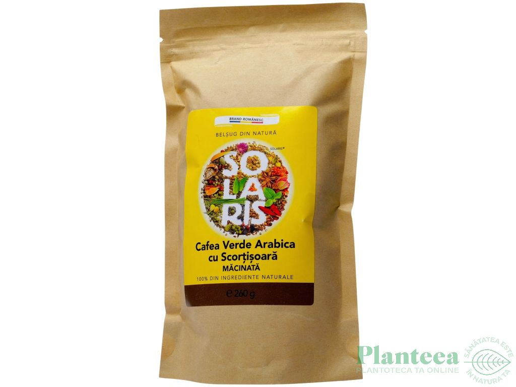 Cafea verde arabica macinata cu scortisoara 260g - SOLARIS
