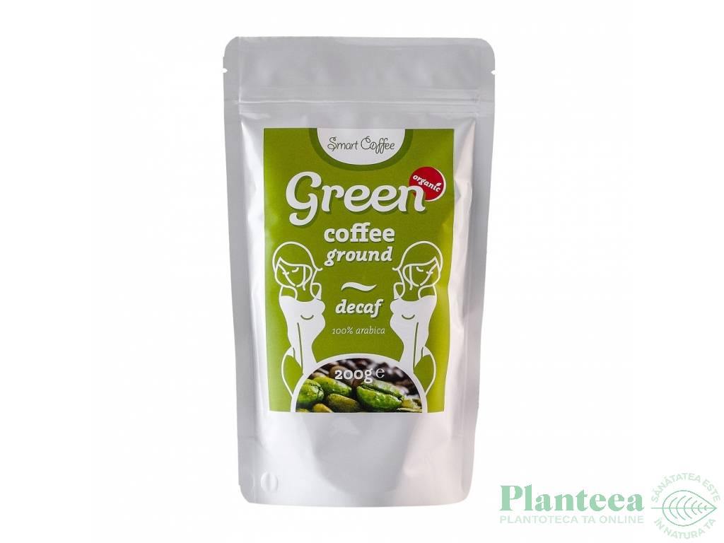 Cafea verde macinata decofeinizata clasica eco 200g - DRAGON SUPERFOODS