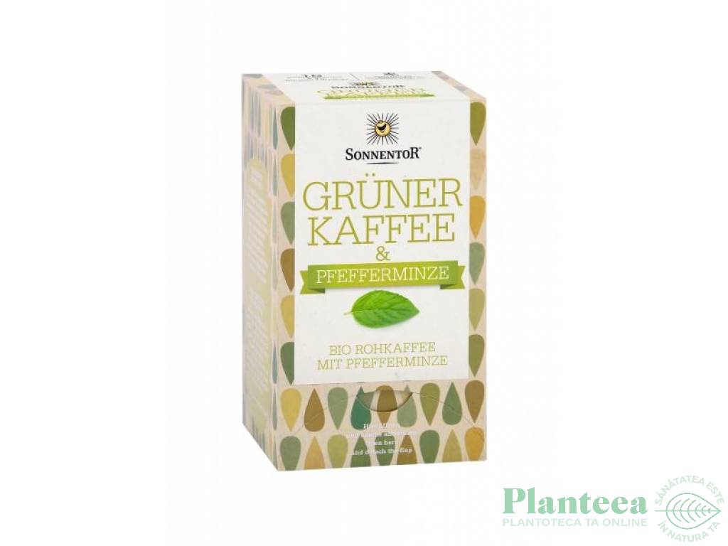 Cafea verde macinata cu menta eco 18plx3g - SONNENTOR