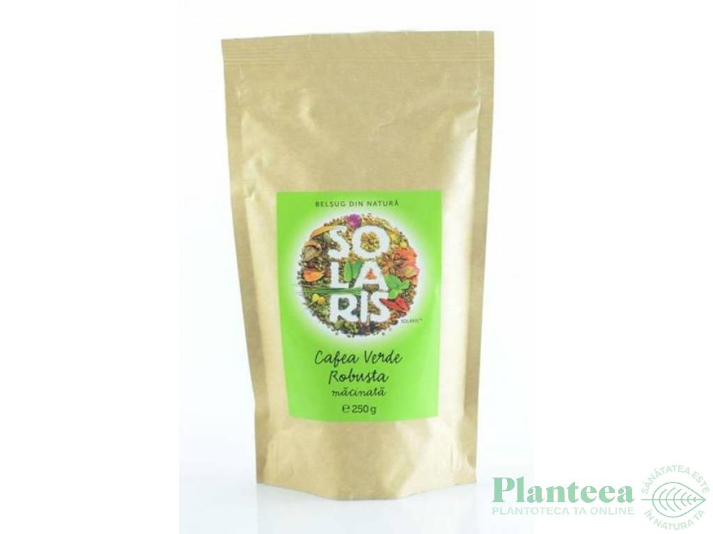 Cafea verde robusta macinata 250g - SOLARIS