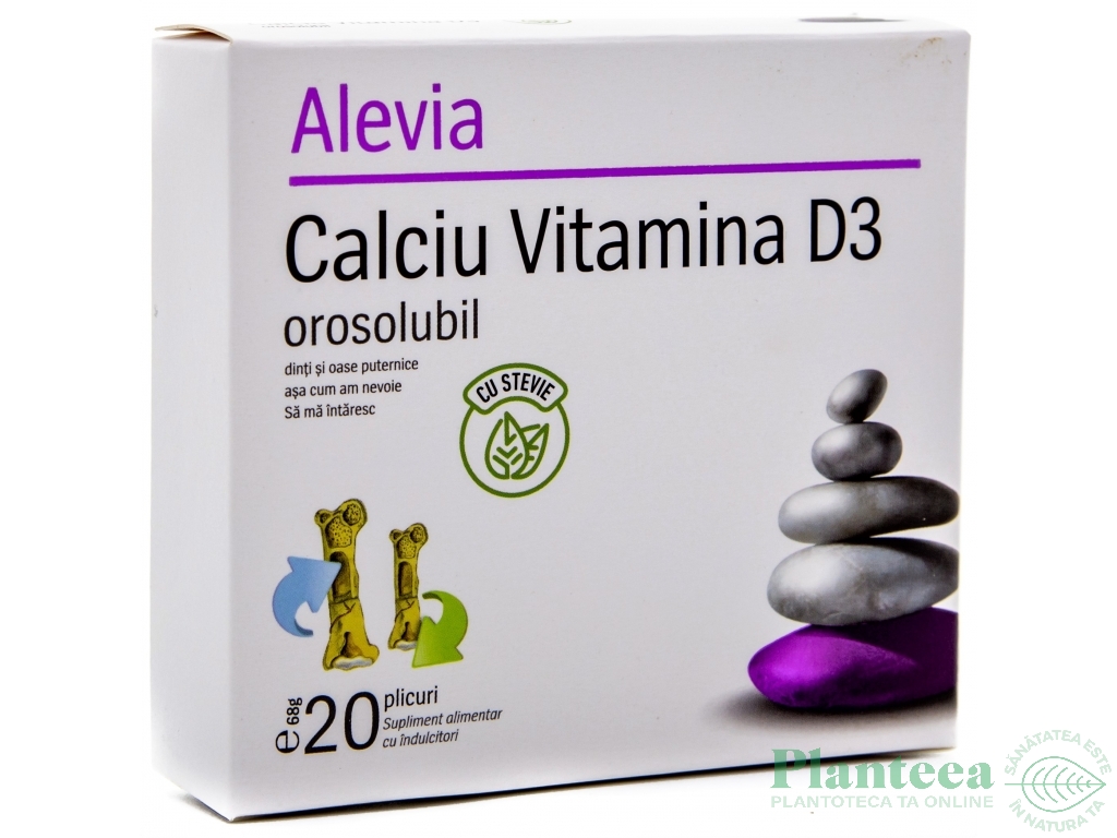 Calciu 600mg D3 stevie orosolubil 20pl - ALEVIA