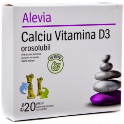 Calciu 600mg D3 stevie orosolubil 20pl - ALEVIA
