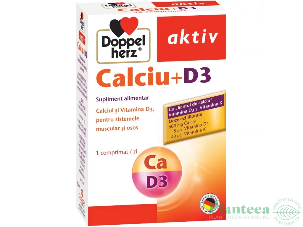 Calciu D3 30cp - DOPPEL HERZ