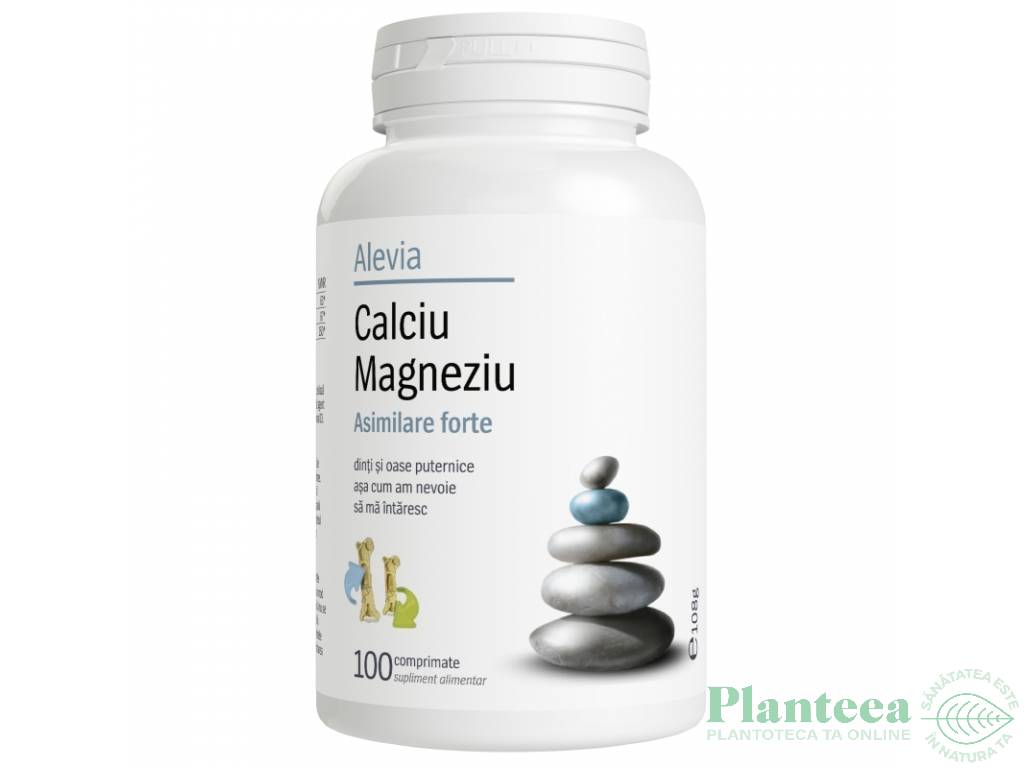 Calciu magneziu asimilare forte 100cp - ALEVIA