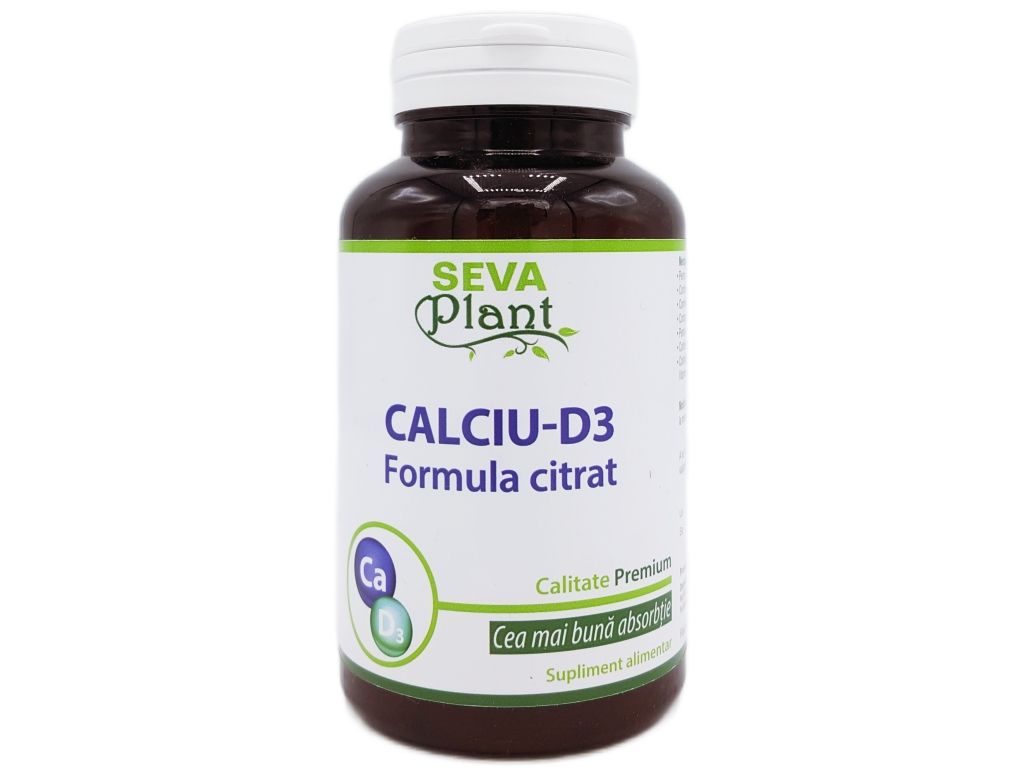 Calciu citrat D3 30cp - SEVA PLANT