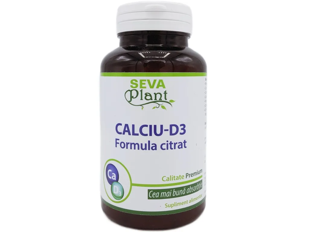 Calciu citrat D3 30cp - SEVA PLANT