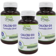Calciu citrat D3 3x30cp - SEVA PLANT