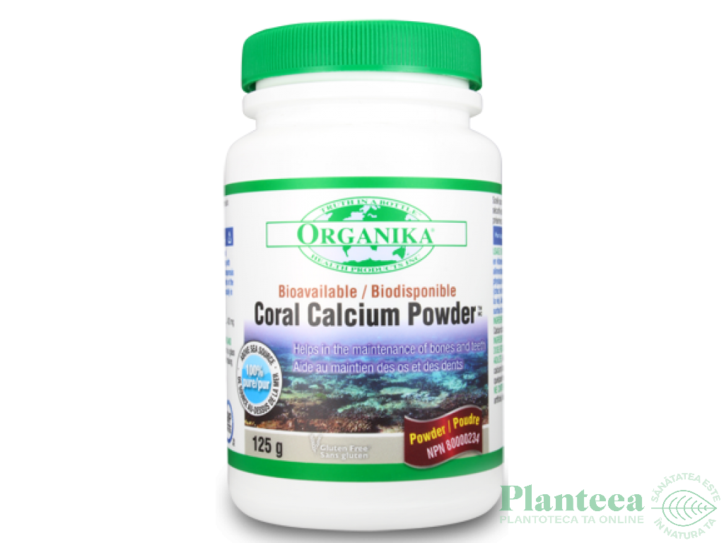 Calciu coral pulbere instant 125g - ORGANIKA HEALTH