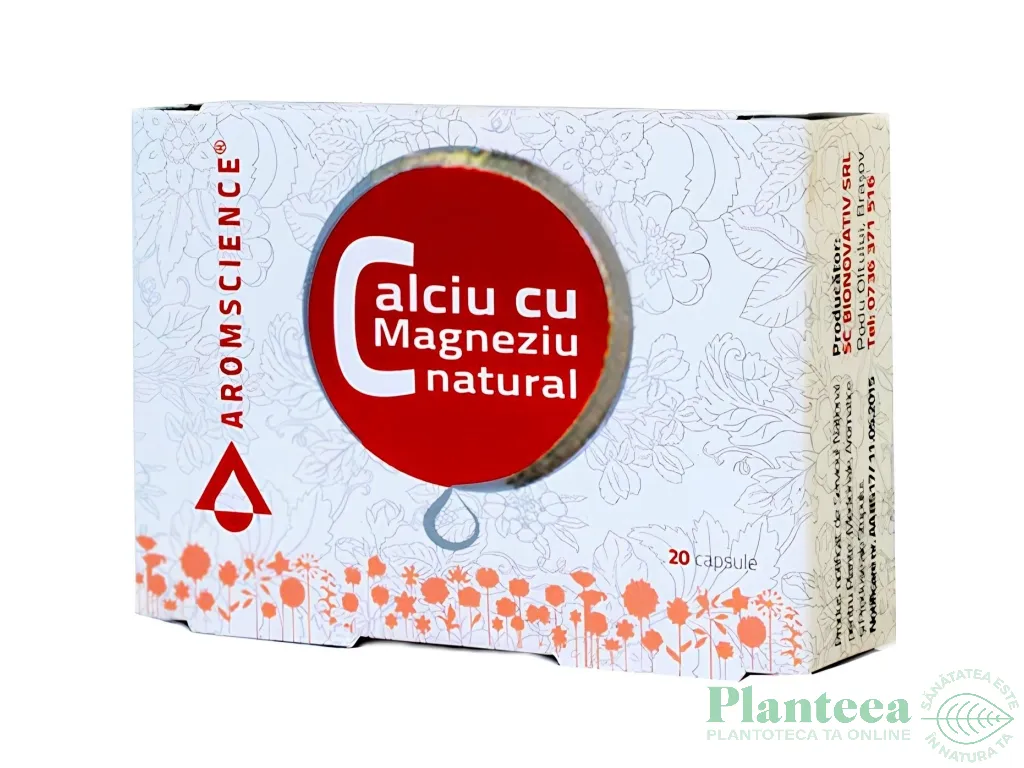 Calciu magneziu natural 20cps - AROM SCIENCE