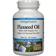 Ulei in [Flaxseed Oil] 1000mg 90cps - NATURAL FACTORS