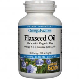 Ulei in [Flaxseed Oil] 1000mg 90cps - NATURAL FACTORS