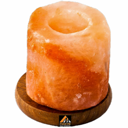 Candela sare himalaya Natur suport lemn 1~1,5kg - MONTE SALT CRYSTAL