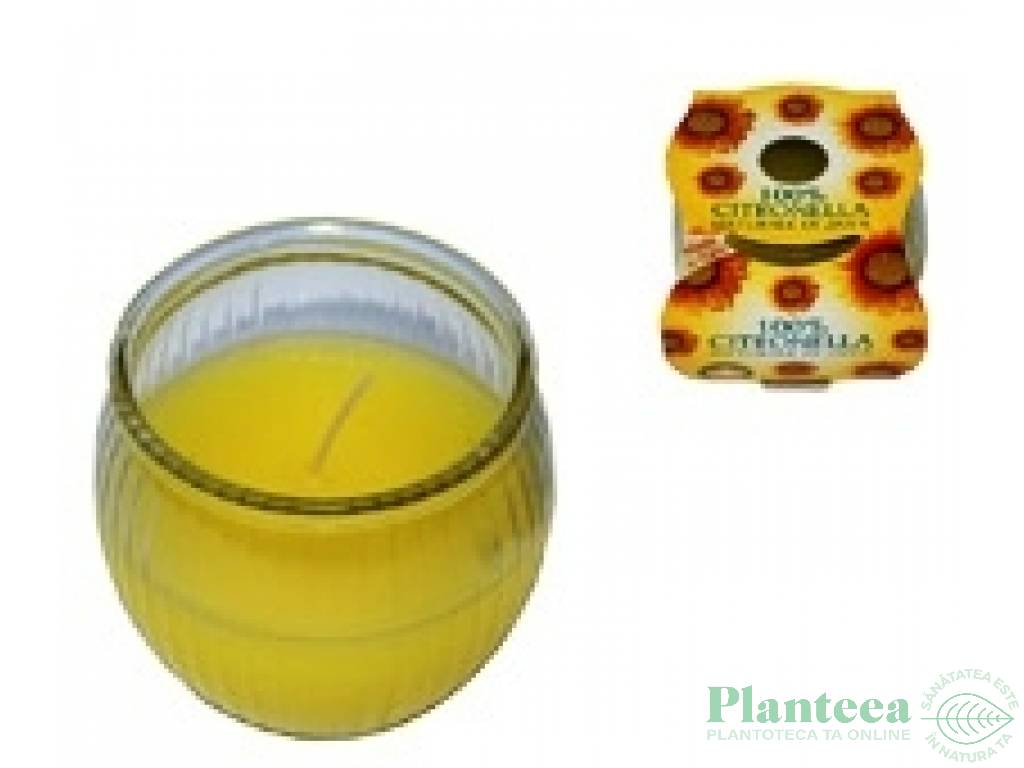 Lumanare parfumata pahar 10h citronella 200g - SER SPA