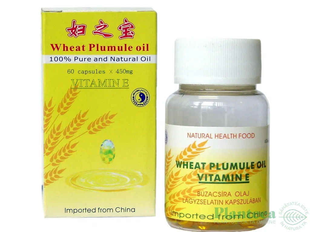 Ulei germeni grau pur vitamina E 450mg 60cps - DR CHEN PATIKA