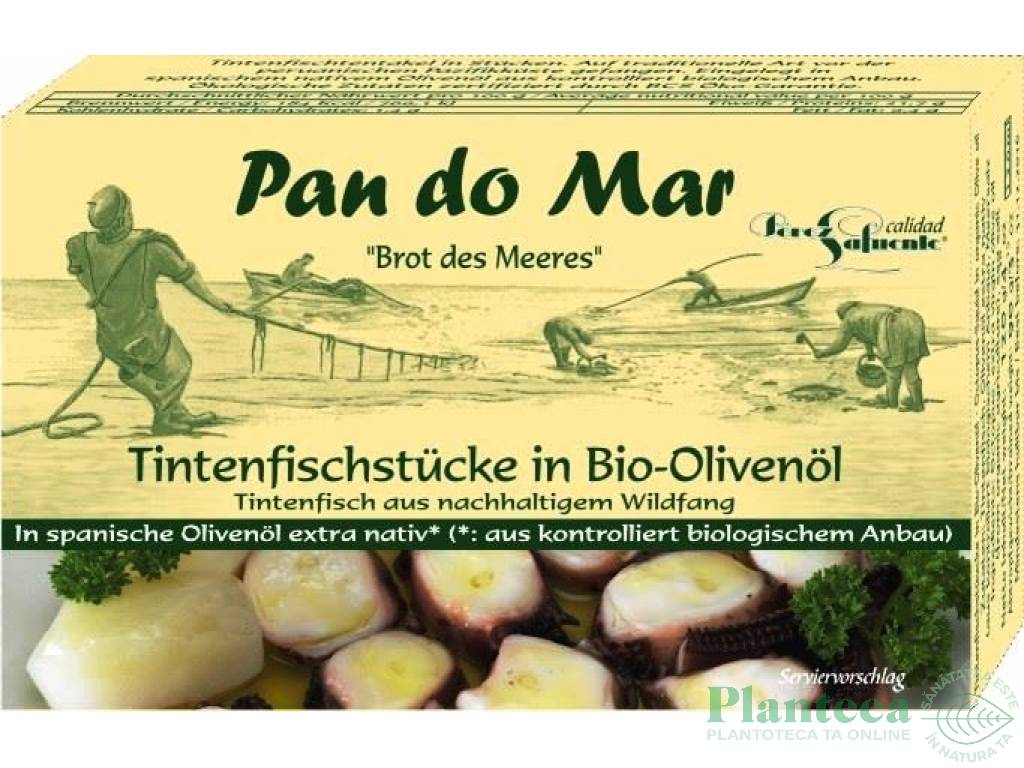 Caracatita tentacule ulei masline eco 120g - PAN DO MAR