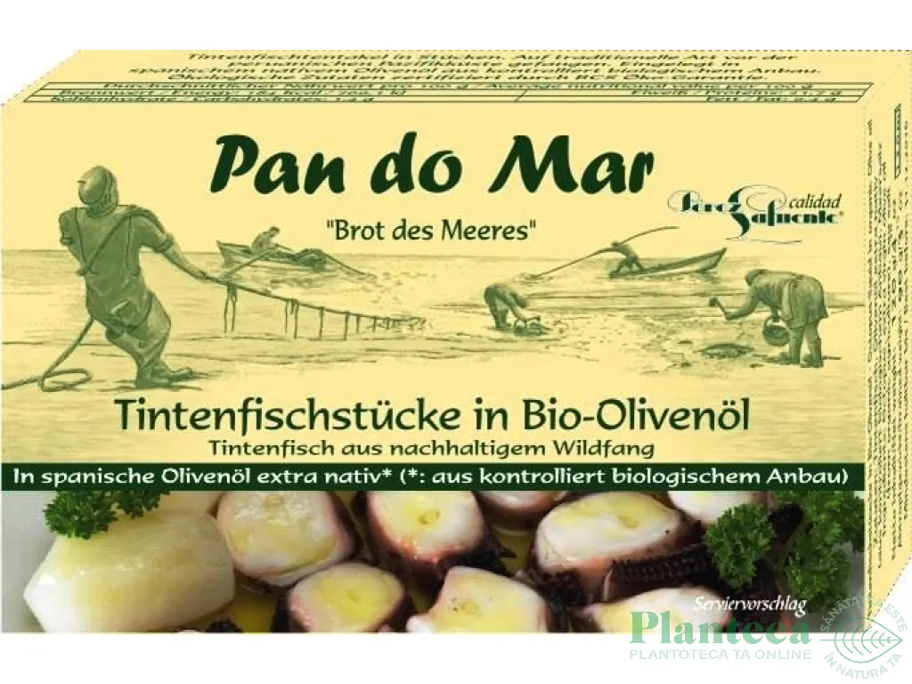 Caracatita tentacule ulei masline eco 120g - PAN DO MAR