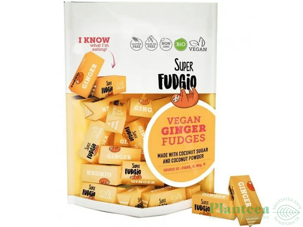 Caramele vegane ghimbir fara gluten bio 150g - SUPER FUDGIO