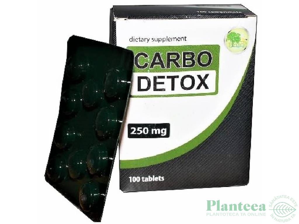 Carbo detox 250mg carbune activat 100cp - PLANTIC