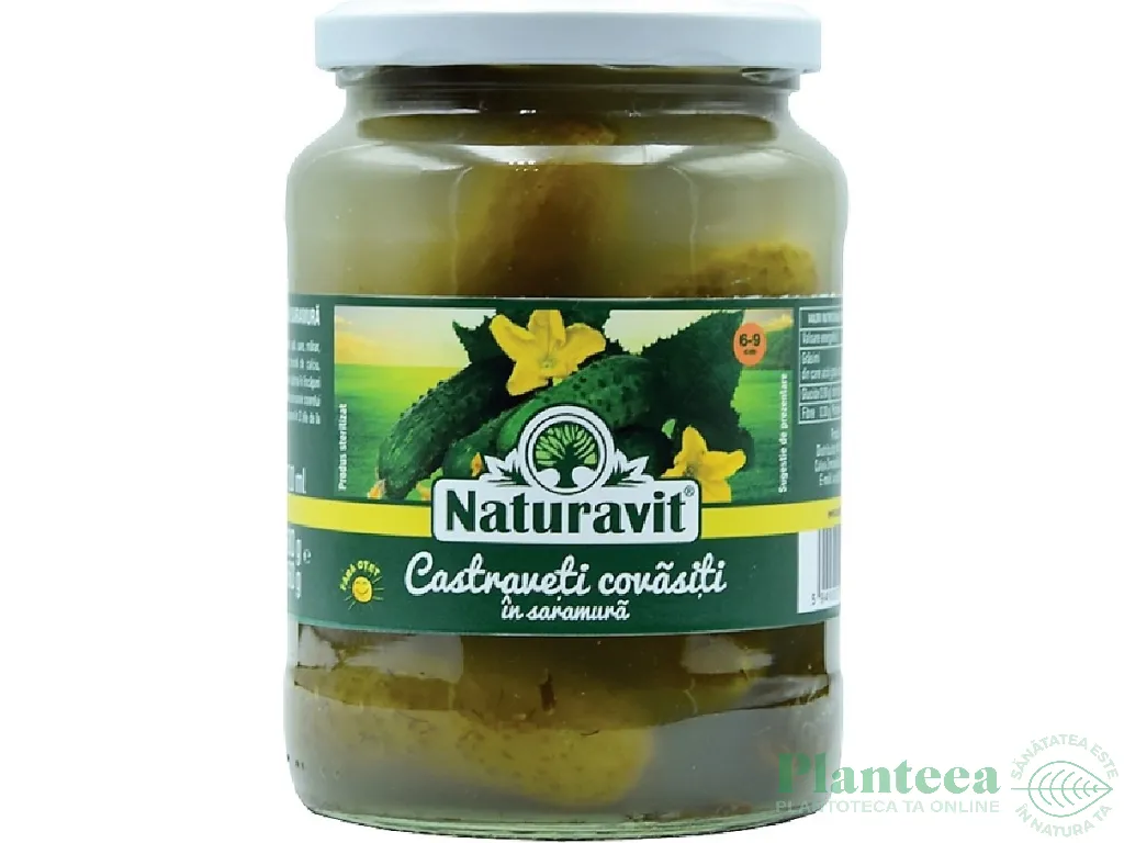 Castraveti 6~9cm in saramura 720ml - NATURAVIT